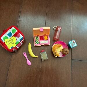 18” Doll lunch box accessories